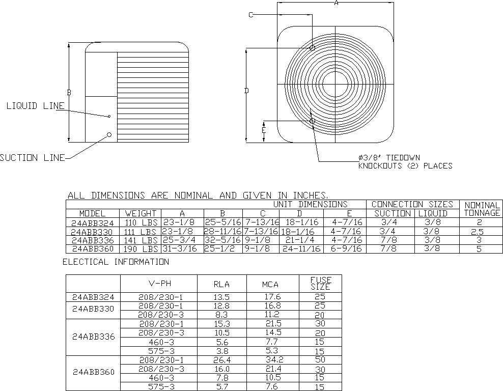 Condenser Submittal Drawing